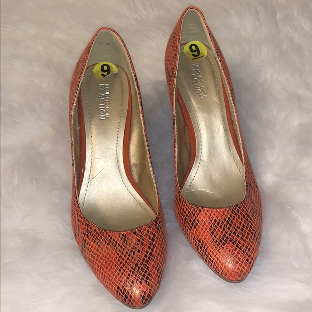 Kenneth Cole snakeskin style wedges